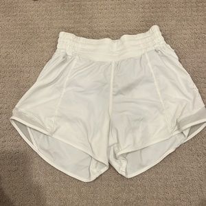 white lululemon hotty hots size 2